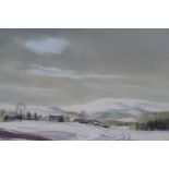 Michael D Barnfather, British contemporary, oil on board, 'Peak District - Winter', 24 x 34cm,