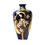 Large Moorcroft vase in the Tamlaine pattern, 32cm tall (red dot). In good condition with no obvious