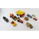 A mixed collection of unboxed die-cast model vehicles to include Dinky Toys Aveling-Barford