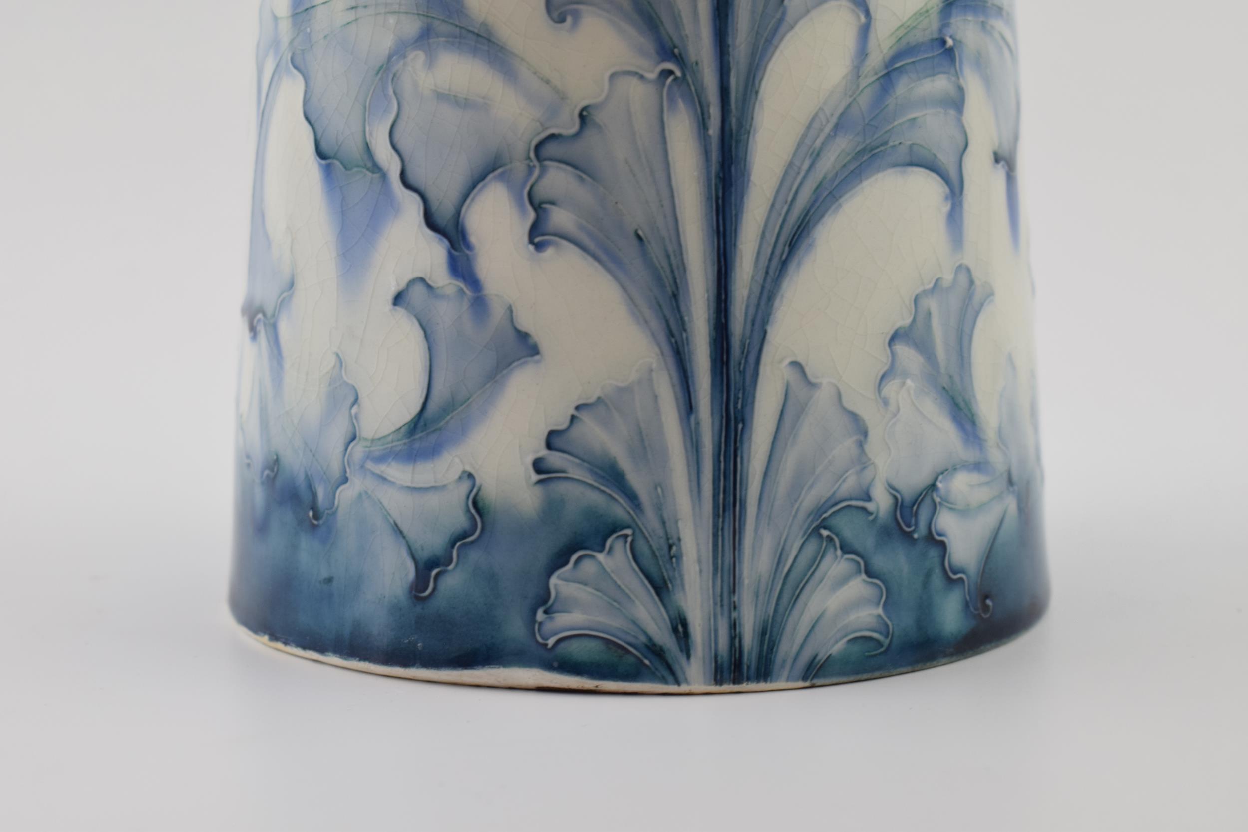 Early Moorcroft blue and white Florian pitcher, 28cm tall (restoration project). - Image 3 of 7