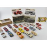 A mixed collection of boxed and unboxed vintage die-cast model cars to include, Polistil 164E boxed,