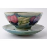 Moorcroft grapefruit bowl in the Wisteria pattern, 12cm diameter. In good condition with no