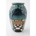 Moorcroft Jumeriah vase by Beverley Wilkes, 10.5cm tall. In good condition with no obvious damage or