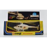 Corgi Toys 930 Drax Jet Ranger, James Bond 007 'Moonraker' with original missiles on plastic tab.