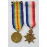 Two WWI medals awarded to 10787 CPL. T. HEALEY W. RID Regiment. Great War Medal together with a 1914