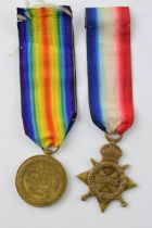 Two WWI medals awarded to 10787 CPL. T. HEALEY W. RID Regiment. Great War Medal together with a 1914