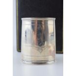 Georgian silver tankard / christening cup, London 1800, 77.7 grams, 7cm tall, with inscription to