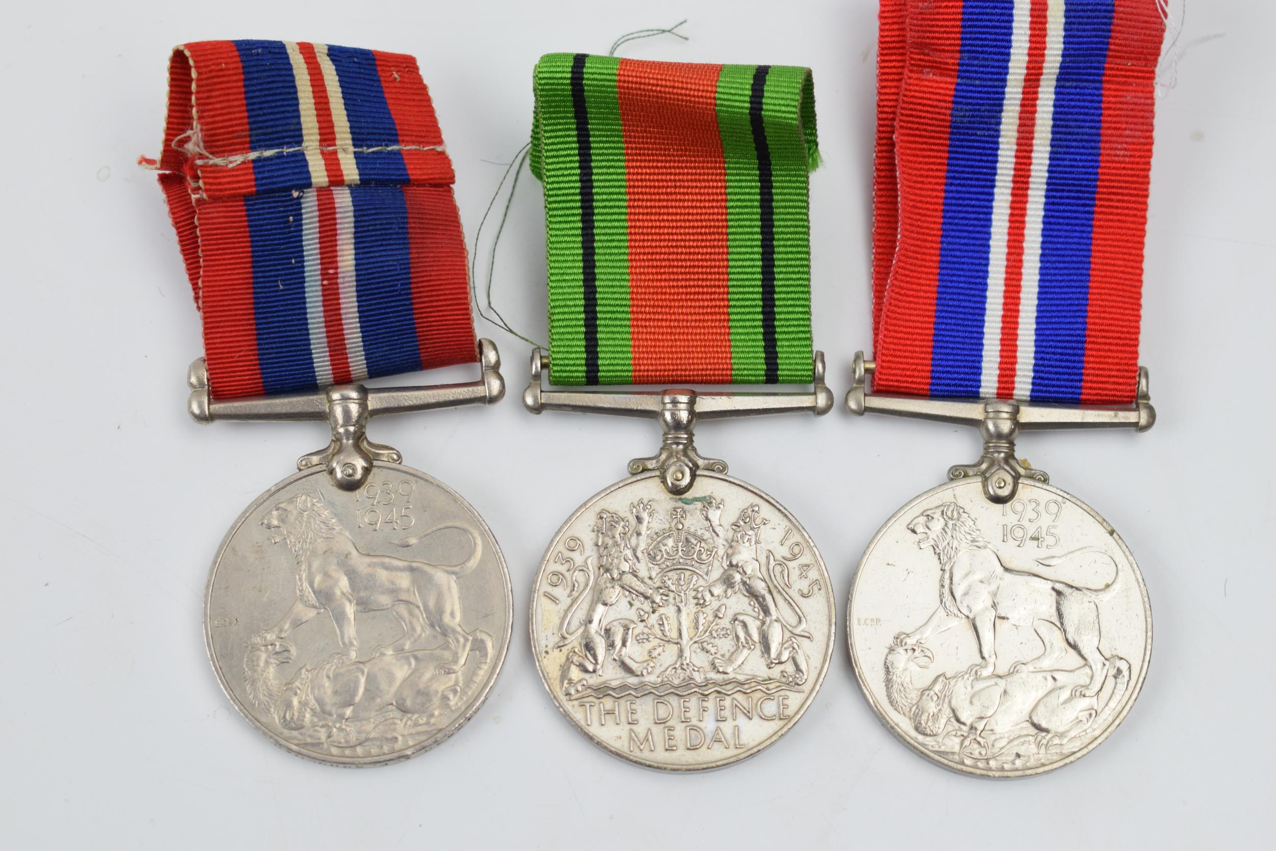 World War Two medals to include 1939-1945 medal awarded to W546820 A F Schoeman with unnamed Defence - Image 2 of 4