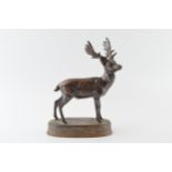 Beswick bronzed model of a deer on a base from the Britannia collection. In good condition though