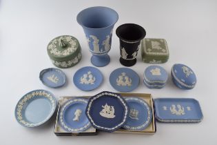 Wedgwood Jasperware to include colours such as cobalt blue, green, black and blue to include
