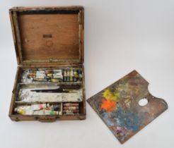 Artists box with integrated palette and canvas holder made in France, retailed by L.Cornelissen &