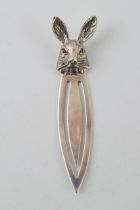 Silver 925 bookmark in the form of a hare, 5.5cm tall.