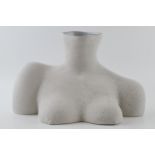 Anissa Kermiche ceramic vase 'Breast Friend' in grey, 36cm wide. In good condition with no obvious