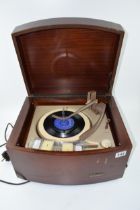 Transistor 'Black Box', valve record player, mono, Monarch 4 speed autochanger, AC mains, wooden