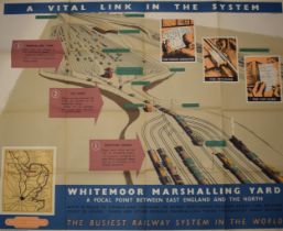 British Railways original poster 'A Vital Link in the System', 'Whitemoor Marshalling Yard',