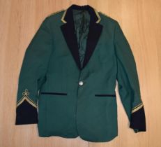 Green blazer, by Brayshaw of Leeds, with Irish lyre buttons.