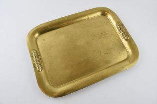 Lennards Boots and Shoes brass advertising tray, 40x31cm.