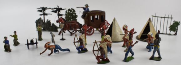 A quantity of Britains and similar manufactures hollow-cast lead figures to include items from