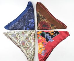 A collection of vintage all silk Liberty of London scarves. Made in England and Made in France. With