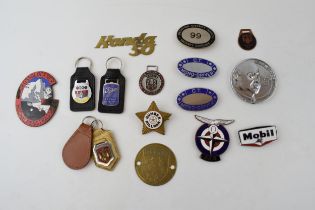 A collection of automobilia badges and similar items to include enamel Grossglockner