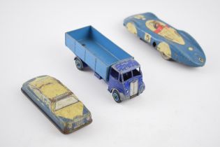 Two vintage tinplate toys to include a clockwork example marked U.S Zone Germany 'Biller Toy' a