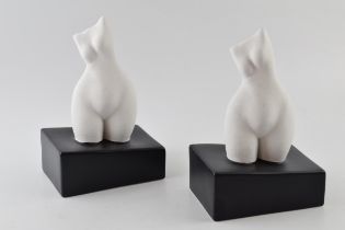 Anissa Kermiche pair of bookends 'Happy (book Endings), with contrast colours, 23cm tall (2). In