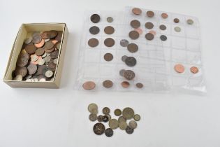 Mixed coins to include examples from across the world, circa 59 grams of silver coinage to include