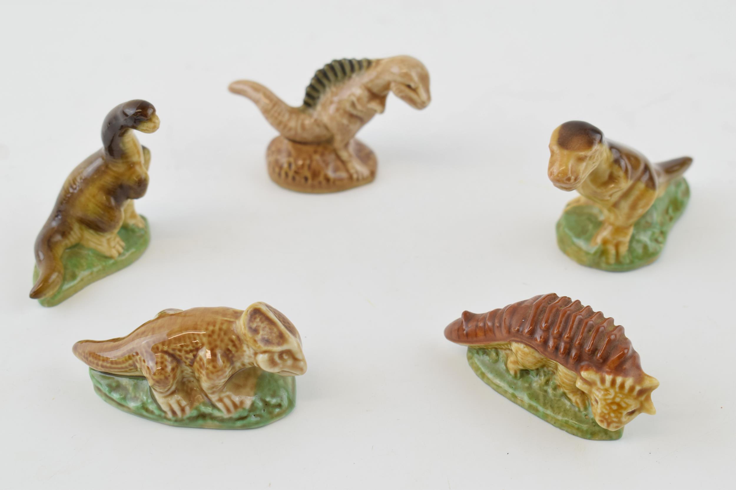 A collection of Wade Dinosaurs, set 1, issued in 1993 (5). In good condition with no obvious
