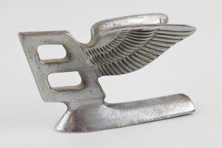 Bentley Flying 'B' Car Mascot 1955 'S' Type designed by Charles Sykes. Length 10cm, Height 7cm.