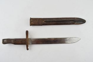 Ross Rifle Co. Quebec 1907 original pattern bayonet. Version with scarce unmodified end. With