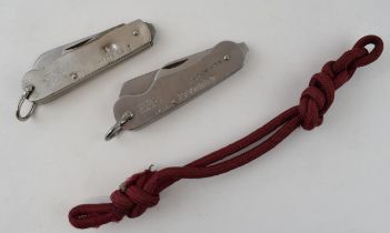 Two military British Army issue pocket knives. One Wade & Butcher, Sheffield dated 1945 together