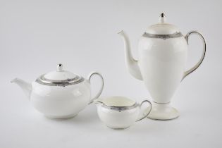 Wedgwood Amherst to include a teapot, a coffee pot and a cream jug (3). Generally in good condition,