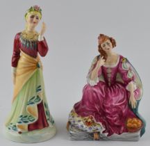 Peggy Davies figures to include Nell Gwyn and Ellen Terry (2). In good condition with no obvious