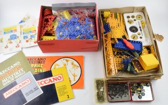 A collection of vintage Meccano to include 1970s Multikit, Crane Building Set and similar period