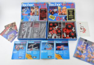 A quantity of boxed vintage Fischertechnik model making kits, to include kit 100s and 100 together