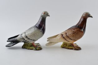 Beswick pigeons in grey and brown / red colourways, 1383 (2). In good condition with no obvious