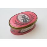 Halcyon Days Bilston and Battersea Enamels pill box depicting Mozart, limited edition of 1000.