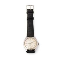 Gentleman's vintage Monitor Antimagnetic Incabloc wrist watch, comprising a round silver tone dial