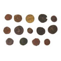 An interesting collection of coins and gaming tokens of varying ages (Qty).