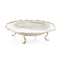 Hallmarked silver dish with shaped edge, Sheffield 1921, HW, 60.5 grams.