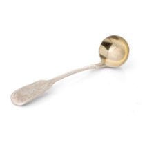 Silver salt spoon, London 1860, Francis Higgins, 13.1 grams.