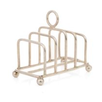 Silver 5 bar toast rack, Birmingham 1926, Mappin and Webb, 59.9 grams.