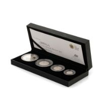 Royal Mint 2012 Britannia silver proof four coin set, boxed with certificate.