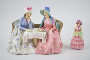 Royal Doulton Afternoon Tea HN1747 (chip to hat) with A Victorian Lady M1 (2). In good condition