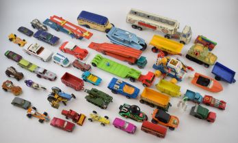 A collection of vintage die cast model toy collectables to include Matchbox, Dinky, Lesney, Corgi