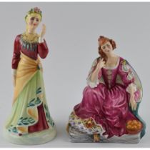 Peggy Davies figures to include Nell Gwyn and Ellen Terry (2). In good condition with no obvious