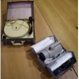 A BSR portable record player together an ILFORD slide projector made in Japan. c1960s. Untested.