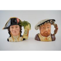 Large Royal Doulton character jug Captain Bligh D6967 with Royal Worcester Henry VIII (2). In good