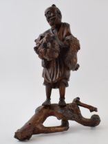 Early 20th century Root Wood Chinese carving of a gentleman. Height 26cm. Displays well and