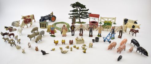 A good collection of pre-war Britain's and similar manufacturers hollow-cast farm yard collectables.
